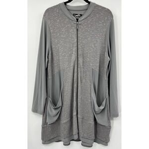 Simpli Canada Cardigan Full Zip Oversized 18 Long Line Pockets